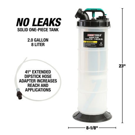 OEMTOOLS 24936 Manual Fluid Extractor - 2.1 Gallons (8L) Additional Image 4