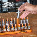 OEMTOOLS 22418 6 Piece SAE and Metric Socket Tray Set (Orange and Black) Additional Image 7