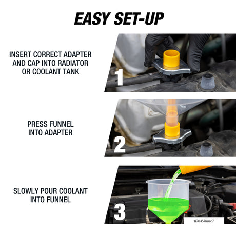 OEMTOOLS 87245 No-Spill Coolant Filling Funnel Kit with Coolant Tester Additional Image 7