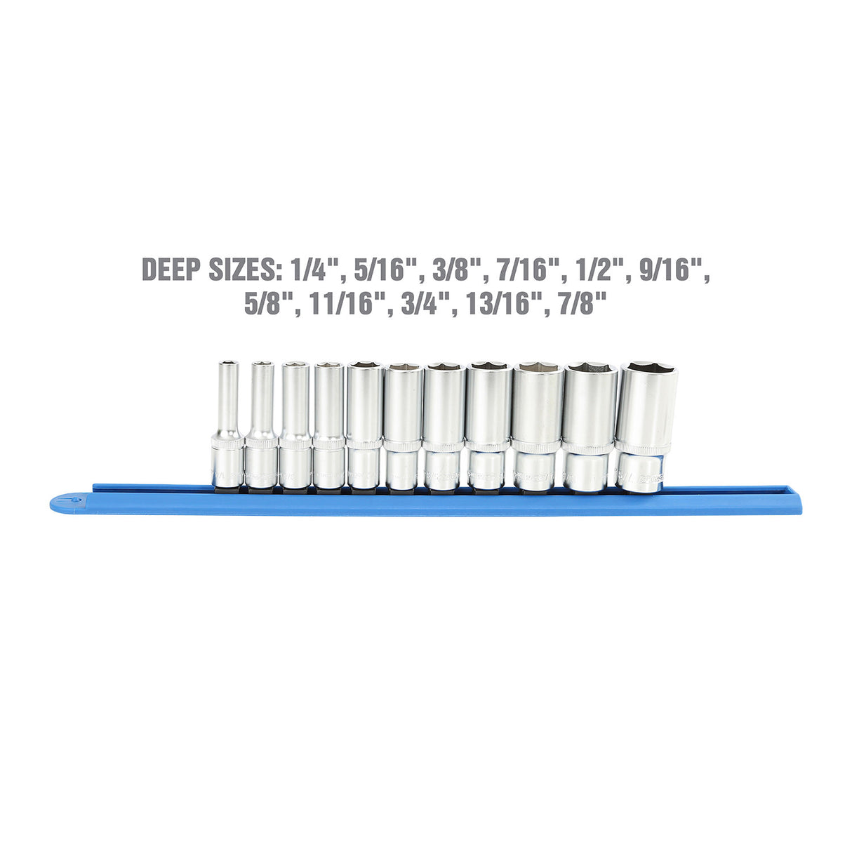 OEMTOOLS 22957 3/8 Inch Drive Deep Socket 11 Piece Set (SAE) Additional Image 2