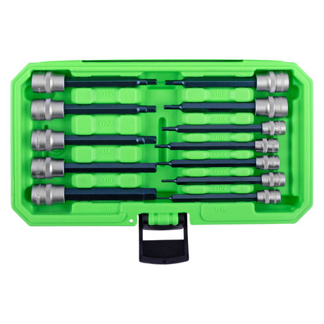 OEMTOOLS 23902 12 Piece SAE Magnetic Long Hex Bit Socket Set Additional Image 2