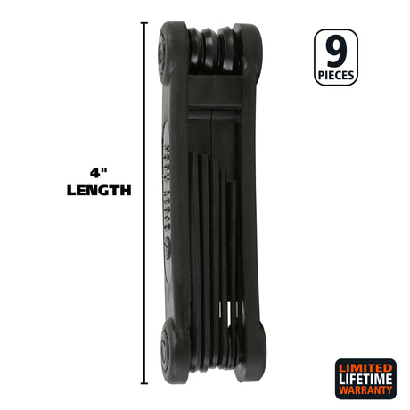 GreatNeck HEK9C Folding Hex Key Set (9 Piece SAE) Additional Image 1