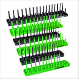 OEMTOOLS 22233 6 Piece SAE and Metric Socket Tray Set (Black and Green) Main Image