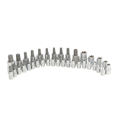 OEMTOOLS 25951 35 Piece 1/4in., 3/8in. and 1/2in. Drive Star Bit Set Main Image