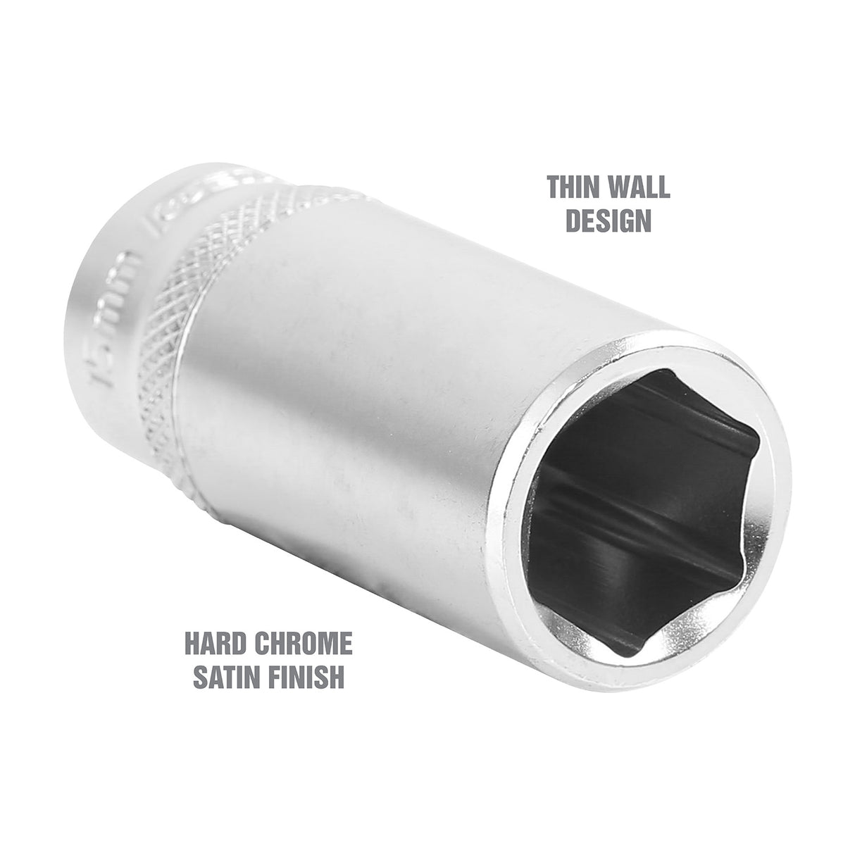 OEMTOOLS 22279 15 mm 1/4 Inch Drive Deep Socket Additional Image 2