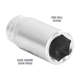 OEMTOOLS 22279 15 mm 1/4 Inch Drive Deep Socket Additional Image 2