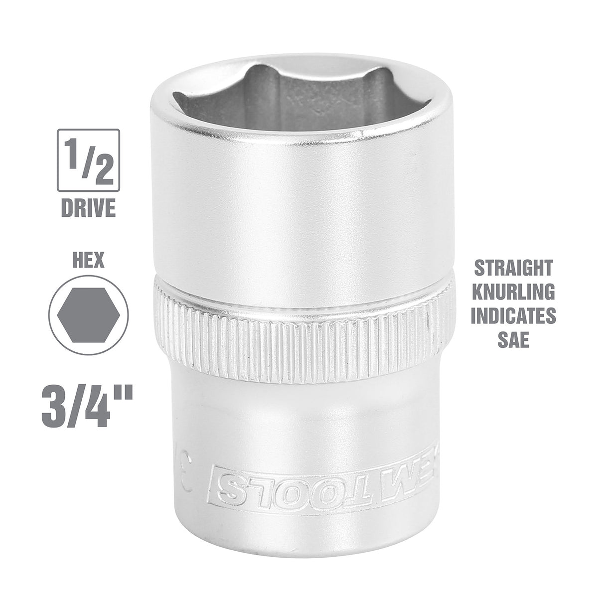 OEMTOOLS 22364 1/2in. Drive Socket (3/4 Inch) Additional Image 1