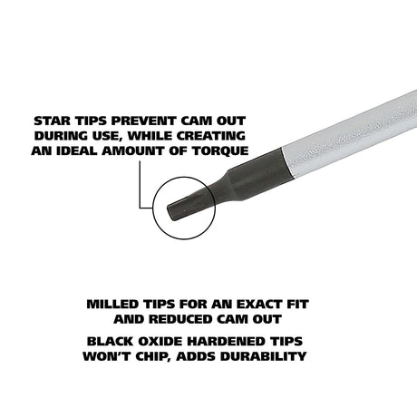 GreatNeck 73225 T25 x 5 Inch Star Round Shank Screwdriver Additional Image 2
