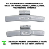 OEMTOOLS 23257 2.25 Oz. MC Style Steel Wheel Weight - 1 Box of 25 Additional Image 1