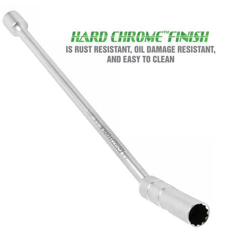 OEMTOOLS 22813 3/8 Drive x 14 mm 12 pt. Thin Wall Spark Plug Socket (12in. Extension) Additional Image 2
