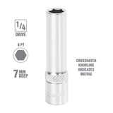 OEMTOOLS 22271 7 mm 1/4 Inch Drive Deep Socket Additional Image 1