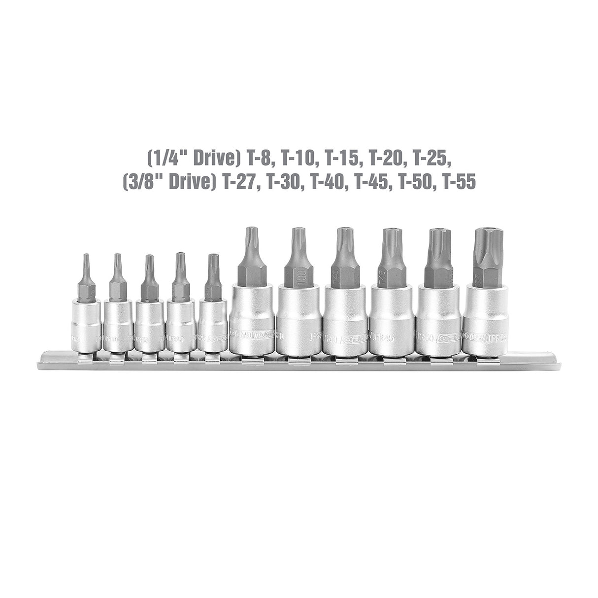 OEMTOOLS 22973 11 Piece Tamper-Proof Star Plus Bit Socket Set Additional Image 2