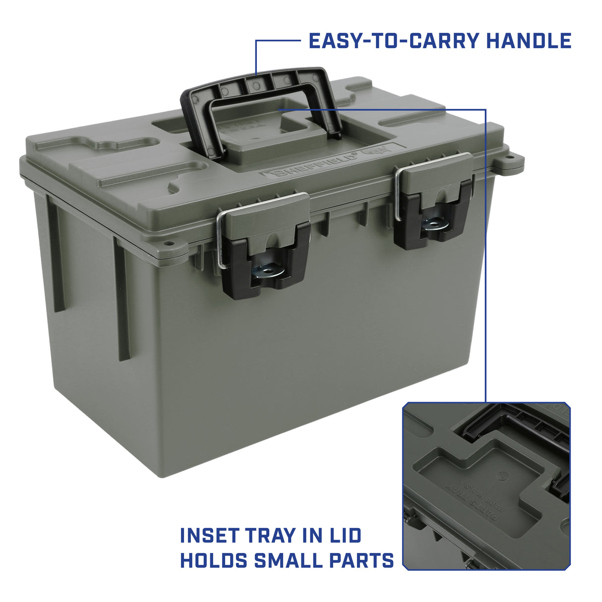 Sheffield 12710 XL Field Box-Olive Drab Green Additional Image 6