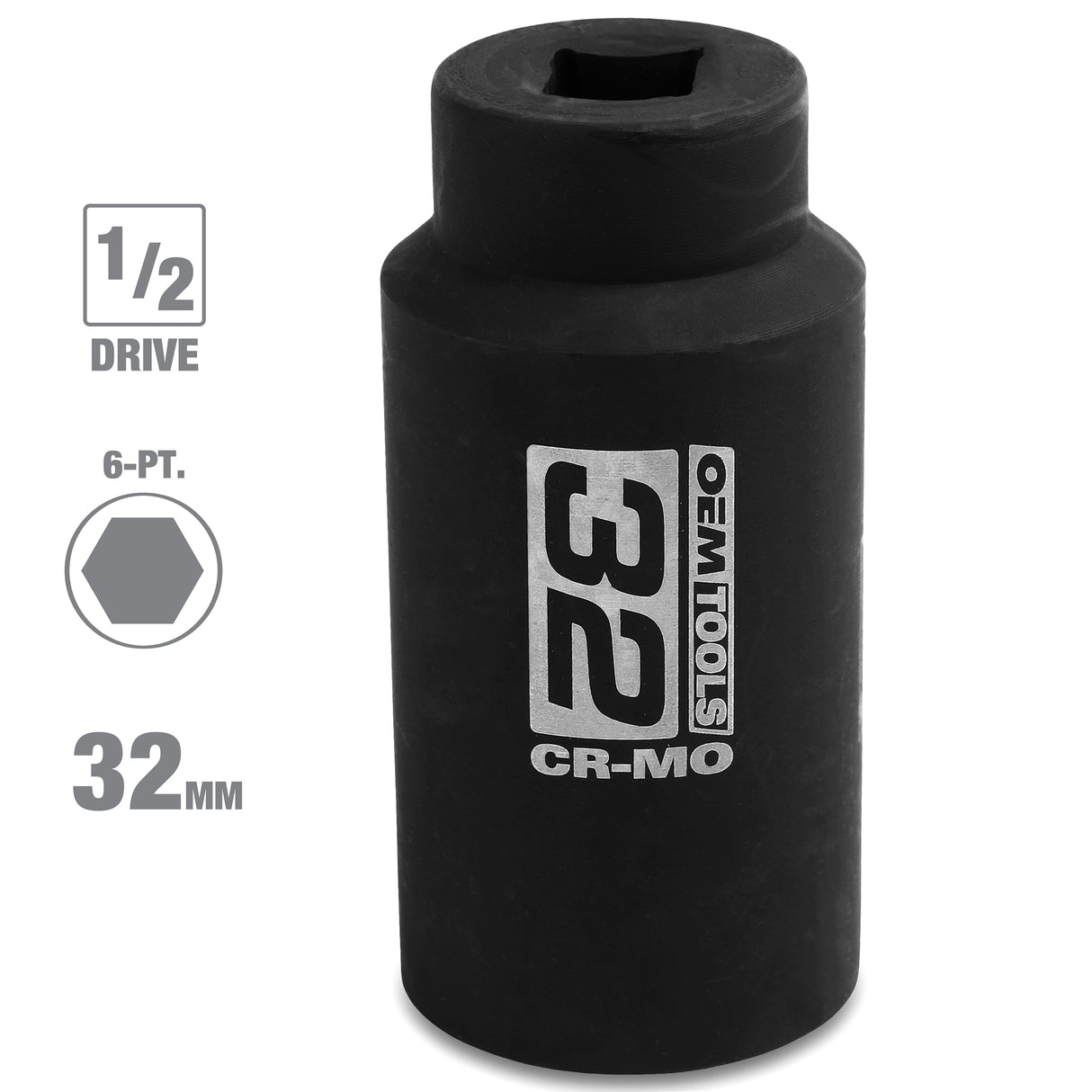 OEMTOOLS 25204 1/2 Inch Drive Axle Nut Socket (32 mm) Additional Image 1