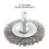 OEMTOOLS 26508 2in. Coarse Wire Wheel Brush Additional Image 1