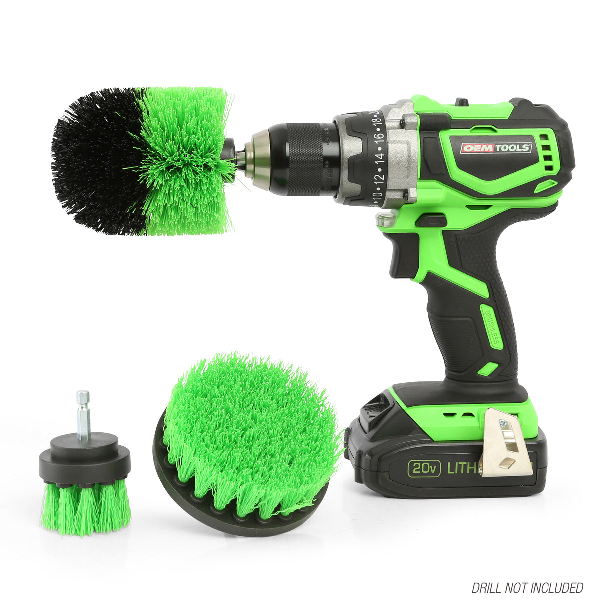 OEMTOOLS 26513 Automotive Drill Brush Set - 3 Piece Additional Image 1