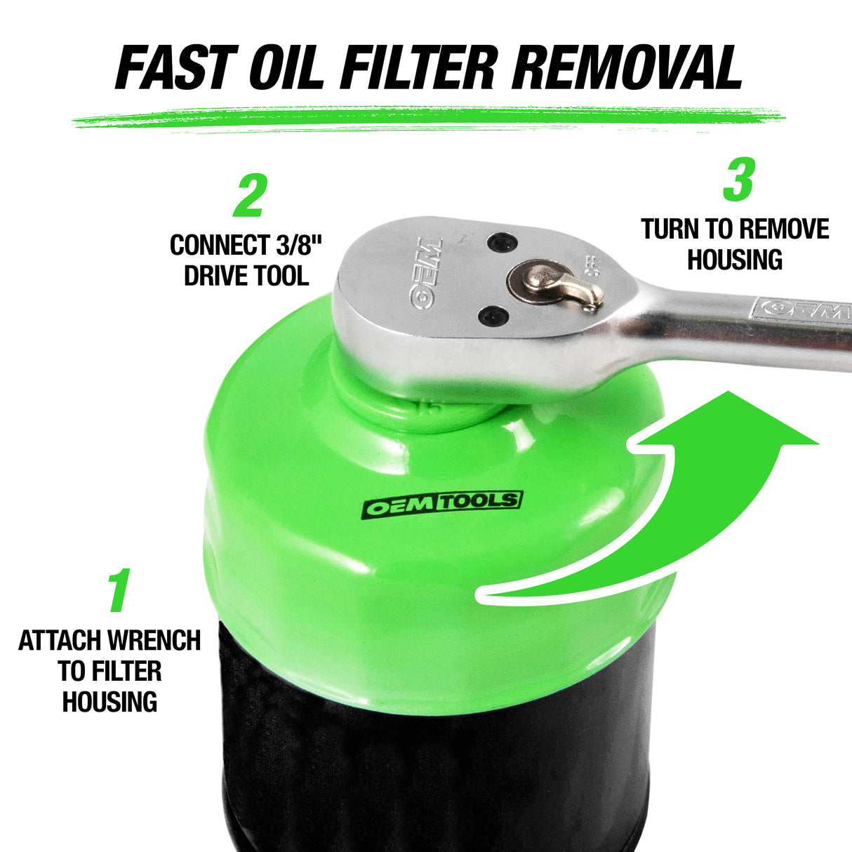 OEMTOOLS 87149 93 mm and 15 Flute Oil Filter Wrench Additional Image 6