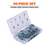GreatNeck 68228 40-Piece Steel Hose Clamp Assortment Additional Image 2