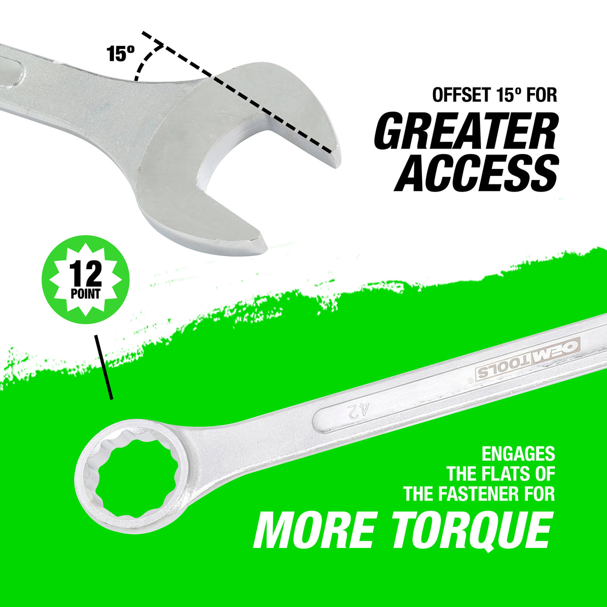 OEMTOOLS 22135 42 mm Jumbo Combination Wrench Additional Image 3