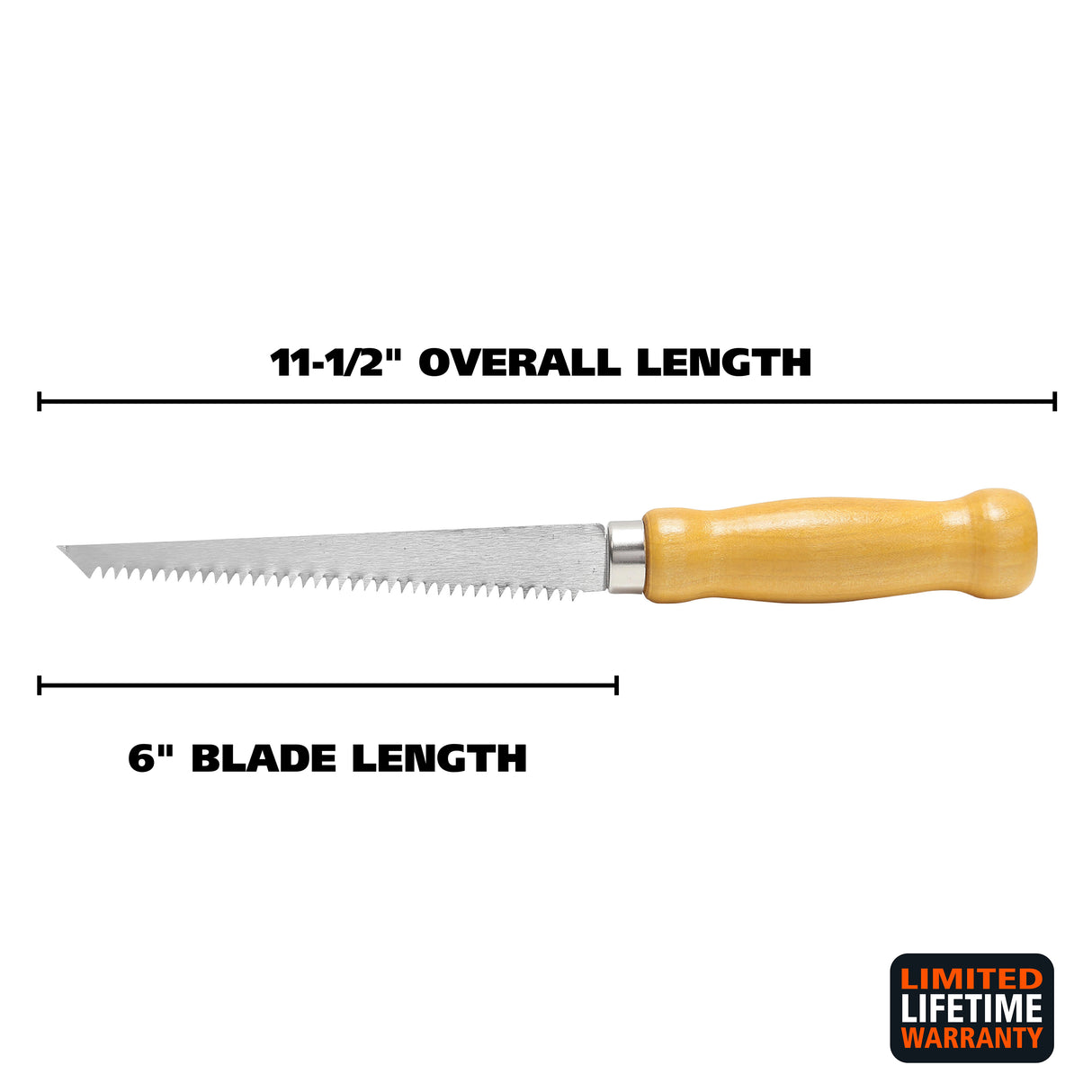 GreatNeck WL6C Wallboard Saw (6 Inch) with Hardwood Handle Additional Image 1