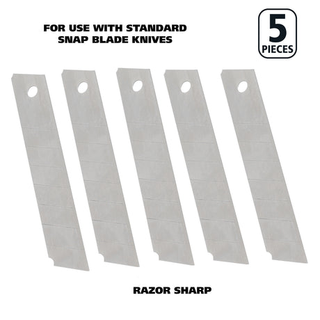 GreatNeck 5BLBK Snap-Off Blade 5 Piece Set (18 mm) Additional Image 2