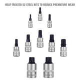 OEMTOOLS 23906 10 Piece 1/4in. Drive Magnetic Triple Square Bit Socket Set Additional Image 4