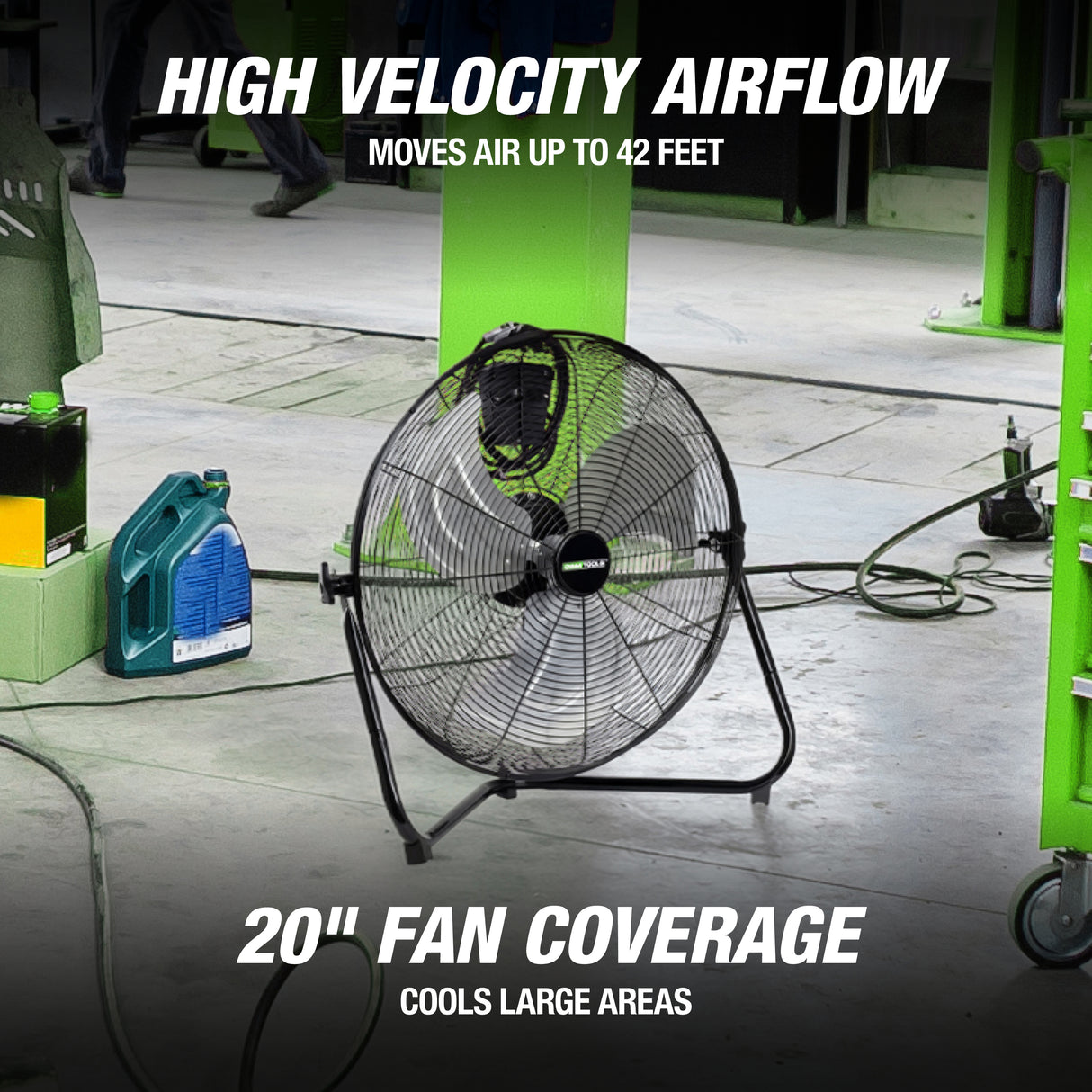 OEMTOOLS 34889 20 Inch High Velocity Floor Fan Additional Image 1