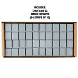 OEMTOOLS 23203 0.50 Oz. Steel Adhesive Wheel Weights, 24 Strips of 10, 240 Per Box Additional Image 2