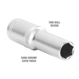 OEMTOOLS 22442 1/2 Inch Drive 6 Pt. Deep Wall Socket (12 mm) Additional Image 2
