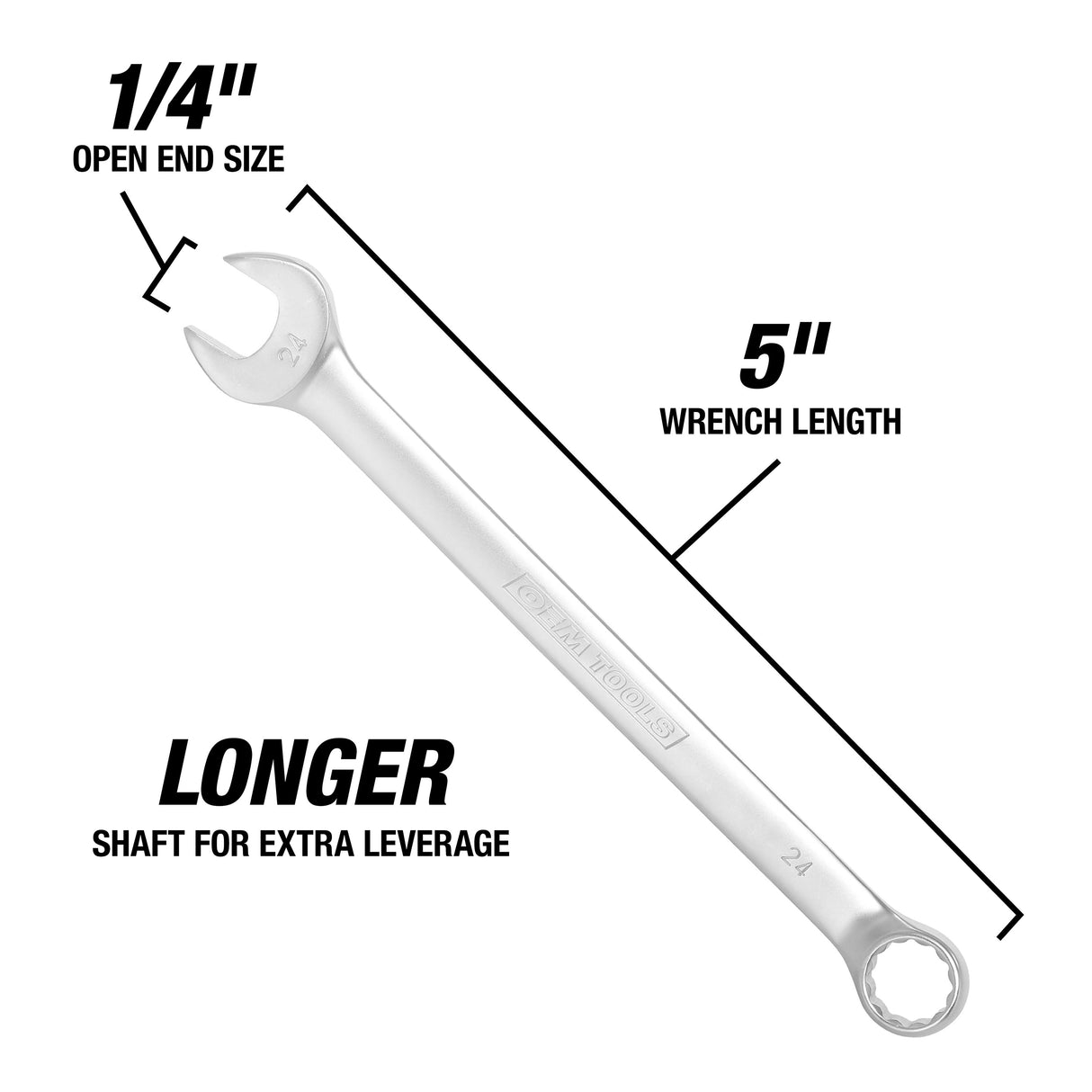 OEMTOOLS 22030 1/4in. Combination Wrench (SAE) Additional Image 2