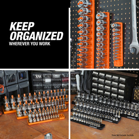 OEMTOOLS 22418 6 Piece SAE and Metric Socket Tray Set (Orange and Black) Additional Image 9