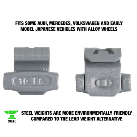 OEMTOOLS 23251 10 gm. EN Style Steel Wheel Weight- 1 Box of 25 Additional Image 1