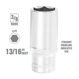 OEMTOOLS 22349 3/8 Inch Drive Deep Socket (13/16 Inch) Additional Image 1