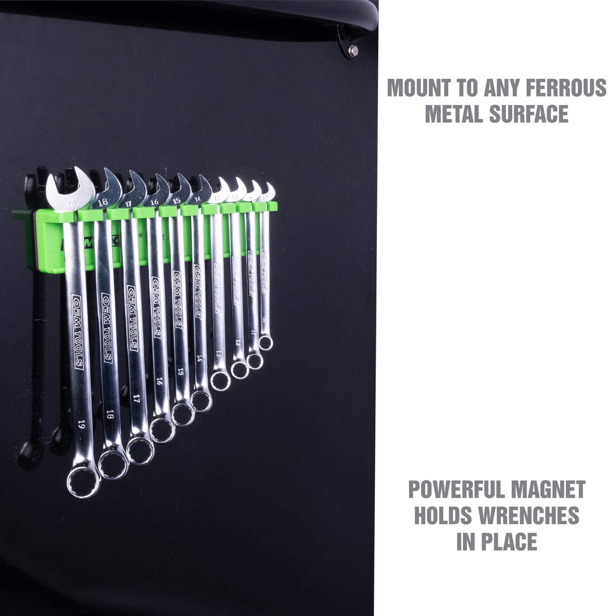 OEMTOOLS 22512 Magnetic Wrench Holder - Green Additional Image 2