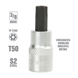 OEMTOOLS 22790 3/8 Inch Drive Tamper Proof Star Socket Bit (T50) Additional Image 1