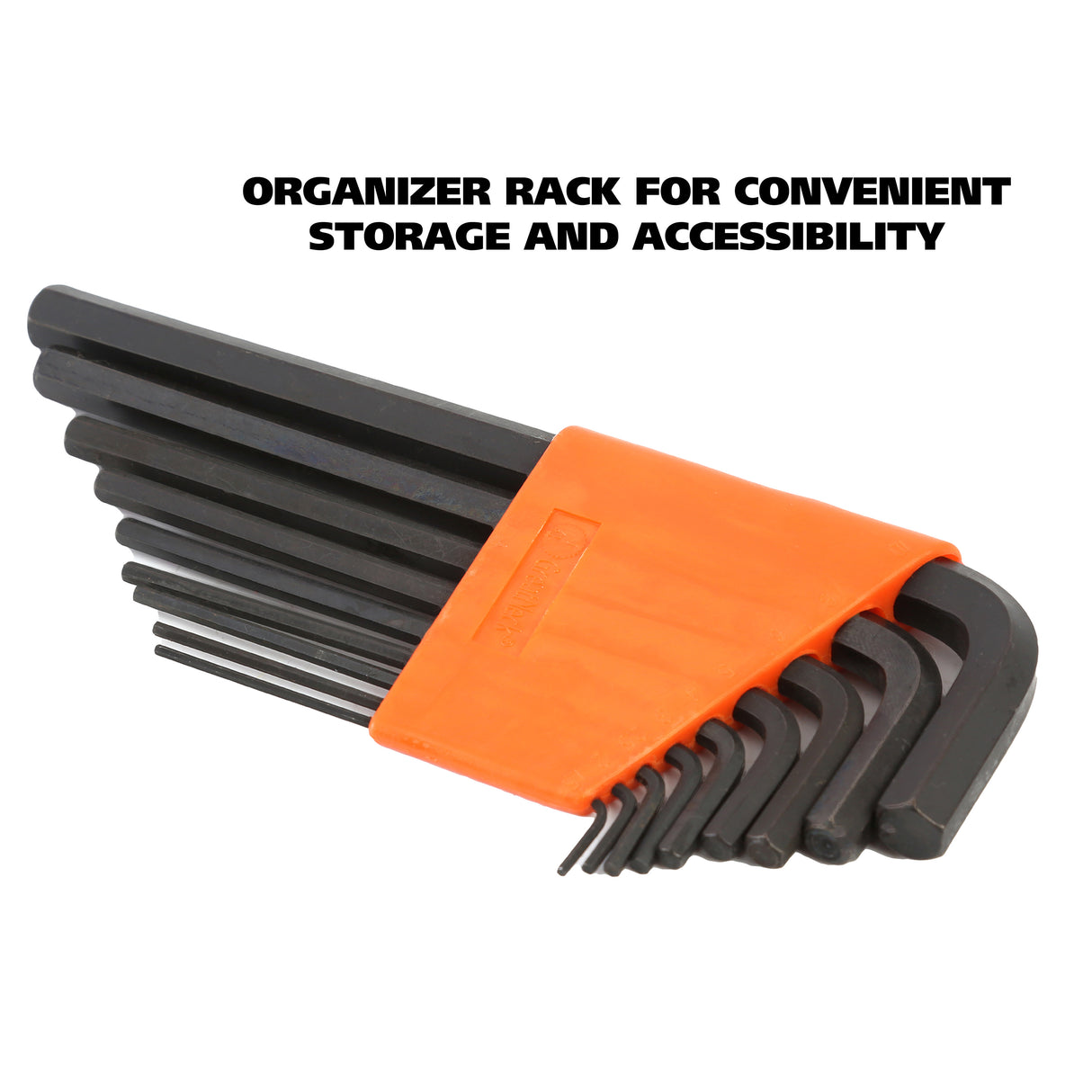 GreatNeck HK9ML Long Arm Hex Key Metric Set (9 Piece) with Holder Additional Image 6