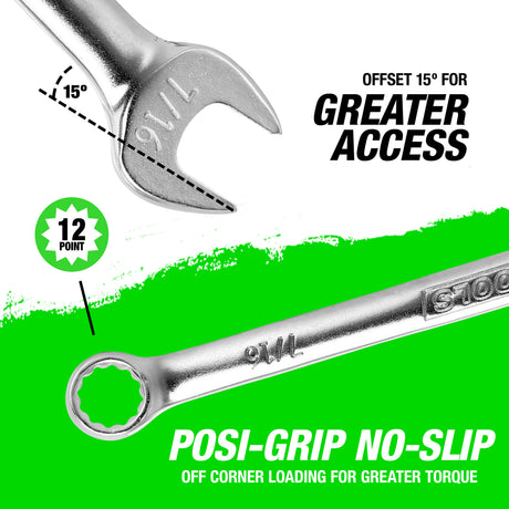 OEMTOOLS 22033 7/16 Inch Combination Wrench (SAE) Additional Image 3