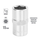 OEMTOOLS 22395 15 mm 1/2 Inch Drive Socket Additional Image 1