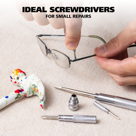 GreatNeck HA104004 5 in 1 White Floral Hammer and Screwdriver Set Additional Image 5