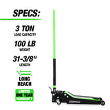 OEMTOOLS 24868 3-Ton Long/Low Signature Service Jack Additional Image 2