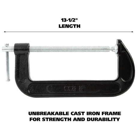 GreatNeck CCC8 C-Clamp (8 Inch) Additional Image 1