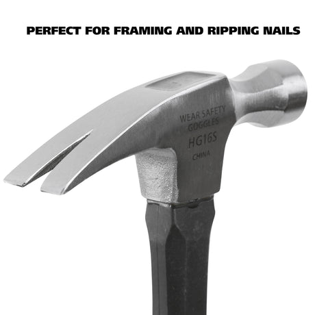 GreatNeck HG16S Fiberglass Straight Claw Hammer (16 Oz.) Additional Image 2