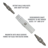 OEMTOOLS 22592 Stubby 6-in-1 Screwdriver W/ Acetate Handle Additional Image 6