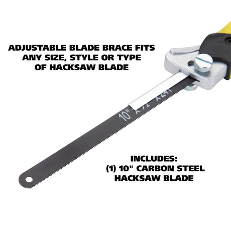 GreatNeck 80070 Adjustable Close Quarter Hacksaw (10-Inch) Additional Image 2