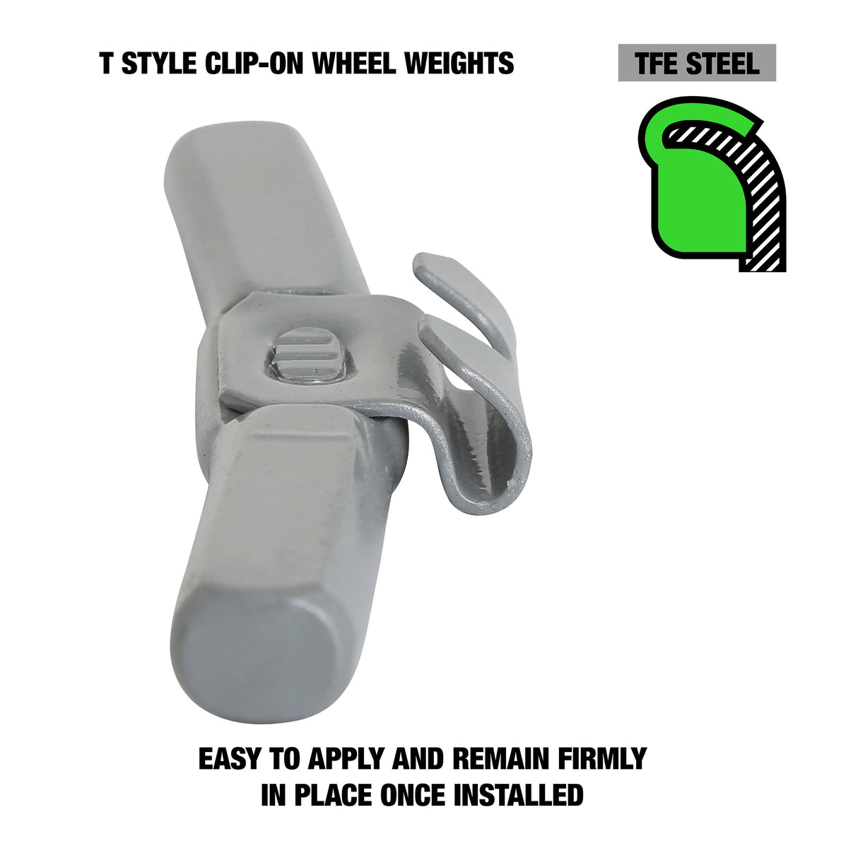 OEMTOOLS 23264 1.75 oz. T Style Steel Wheel Weight - 1 Box of 25 Additional Image 2