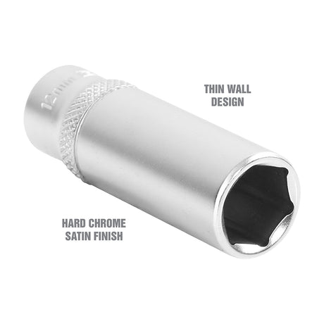 OEMTOOLS 22276 12 mm 1/4 Inch Drive Deep Socket Additional Image 2