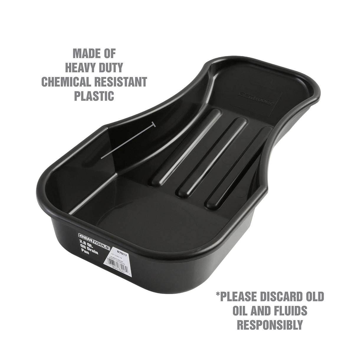 OEMTOOLS 87017 2.8 Quart Low Profile Oil Drain Pan Additional Image 3