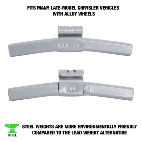 OEMTOOLS 23306 3.0 Oz. LH Style Steel Wheel Weight - 1 Box of 25 Additional Image 1