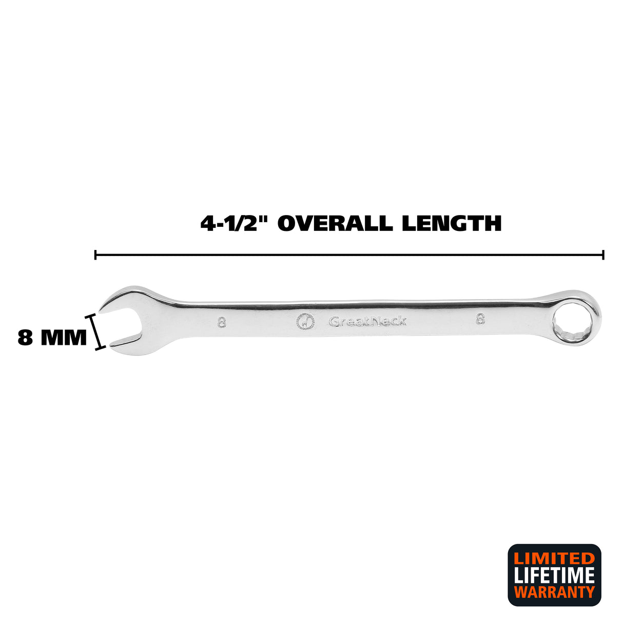 GreatNeck Combination Wrench Metric (8 mm) Additional Image 1