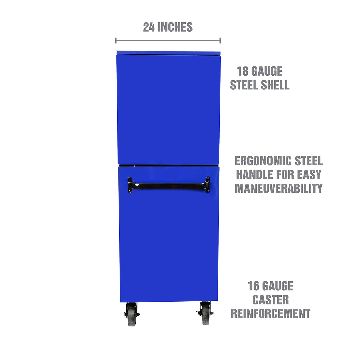 OEMTOOLS 24741 Professional Series 72 Inch Chest and Cabinet Set - Blue Additional Image 2